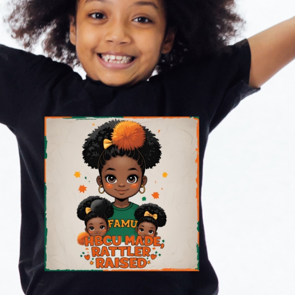 HBCU Raised, FAMU Rattler Raised Girls Youth Shirt